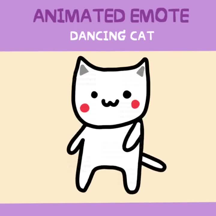 Animated Cat Emote // Dancing Cat Twitch Emote - Etsy