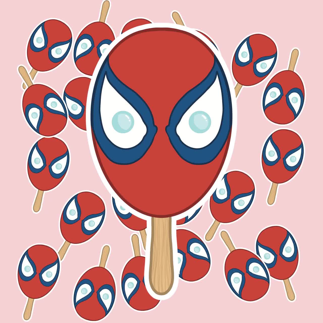 Spiderman Paleta Stickersspiderman Stickersspiderman - Etsy