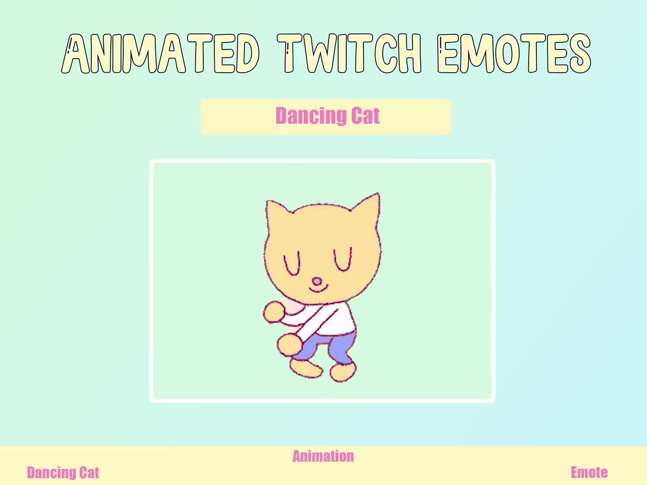 Twitch Emote Animated Dancing Cat Funny Meme Emote - Etsy