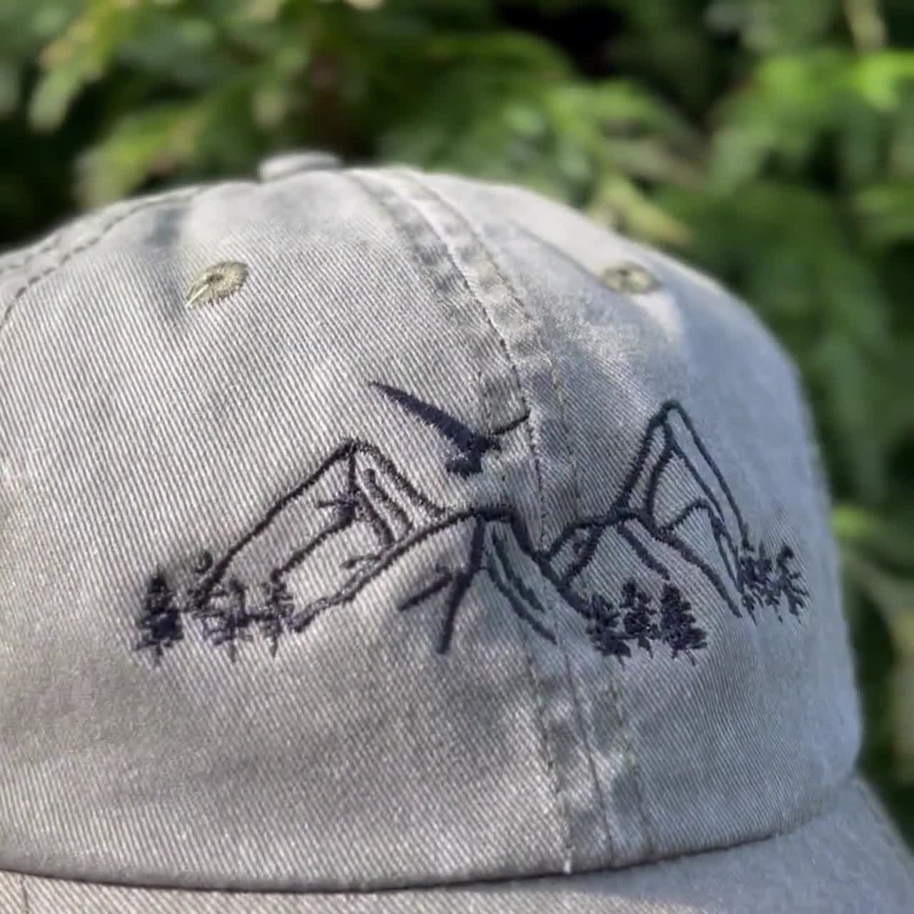 Dad Hat Embroidered Mountain \u0026 Eagle 
