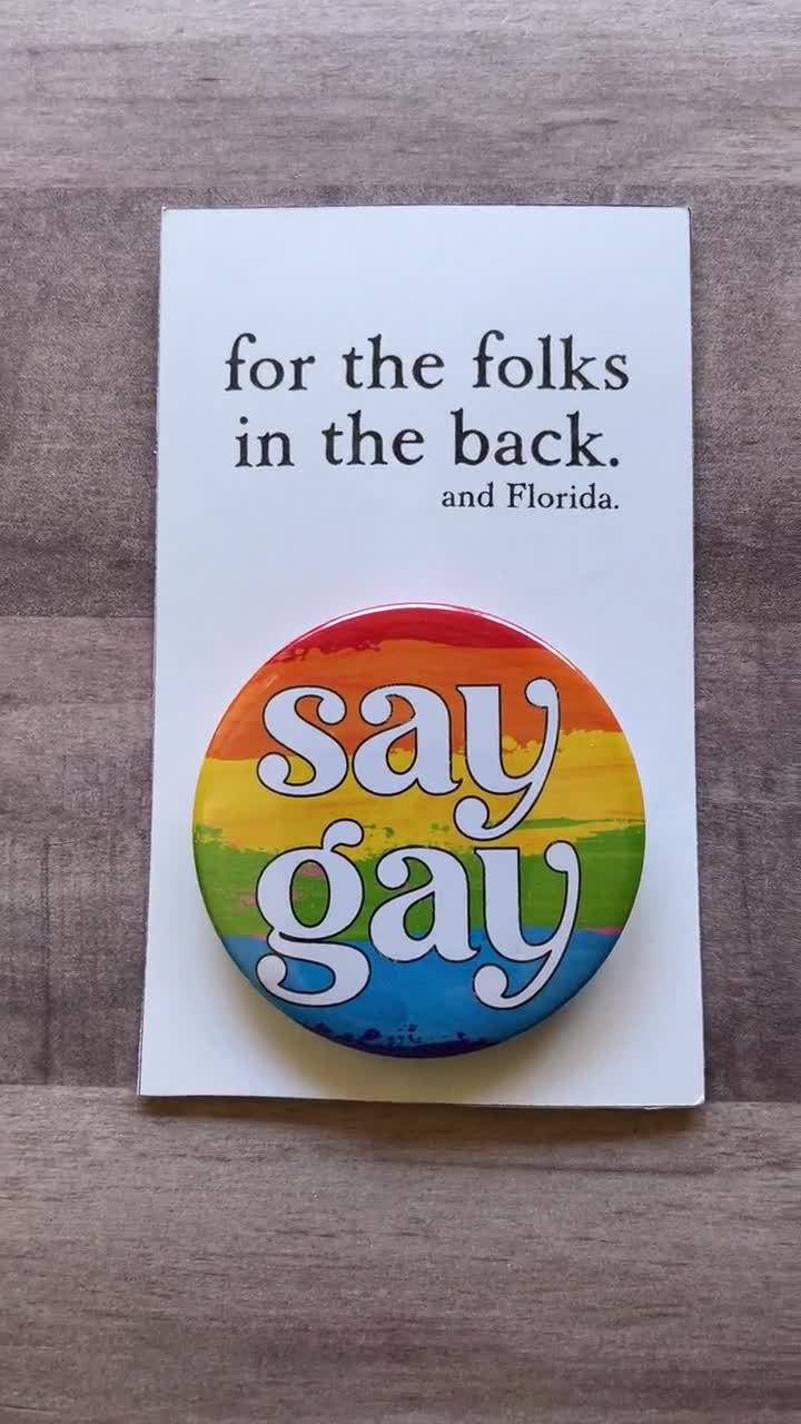 Say Gay Button Pin Gay Rights Human Rights Gay Ally Etsy Say Gay Button Pin Gay Rights Human Rights Gay Ally Etsy
