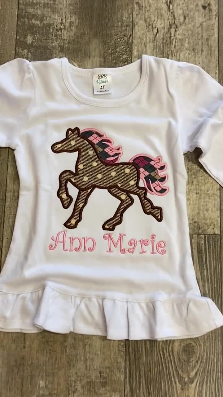 monogrammed horse shirts