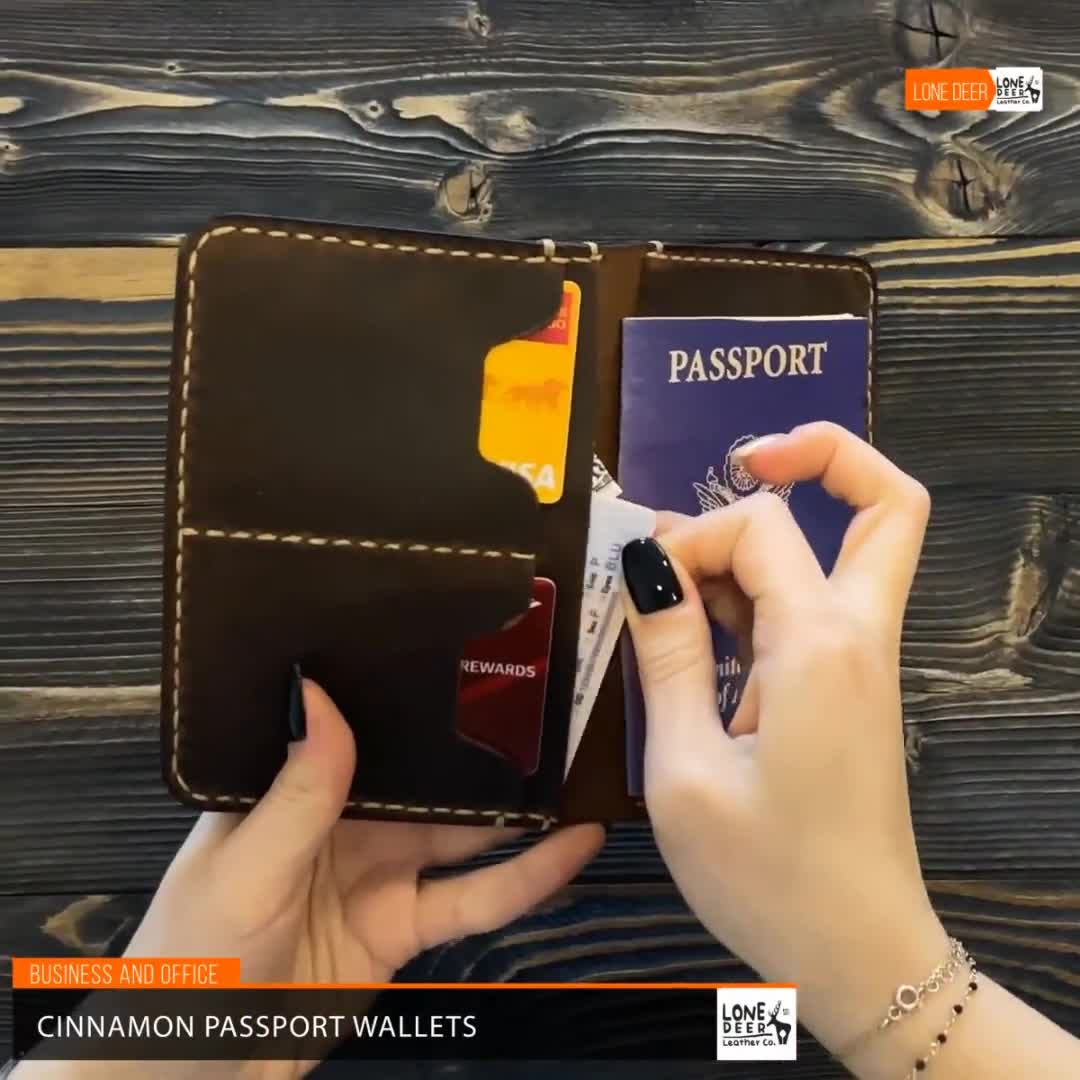 Fox Leather Passport Portemonnee lederen paspoort portemonnee Tassen & portemonnees Bagage & Reizen Paspoorthoezen 