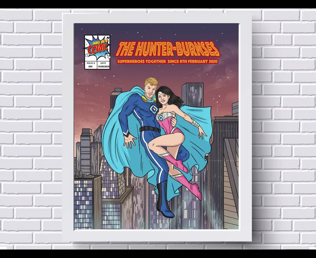 Arte de portada de cómic personalizado regalo de cónyuge nerd - Etsy España Arte de portada de cómic personalizado regalo de cónyuge nerd - Etsy España