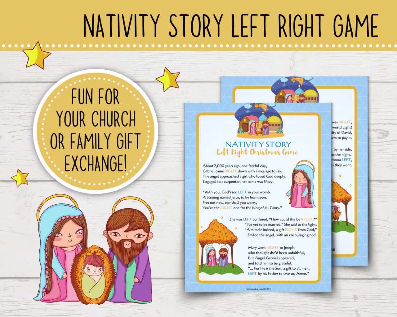 Printable Left Right Christmas Game Nativity Story Left - Etsy Denmark