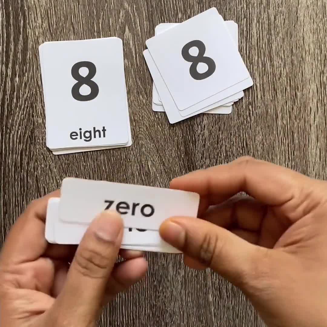 Number Flashcards Printable Numbers 0 to 10 Cards Montessori - Etsy