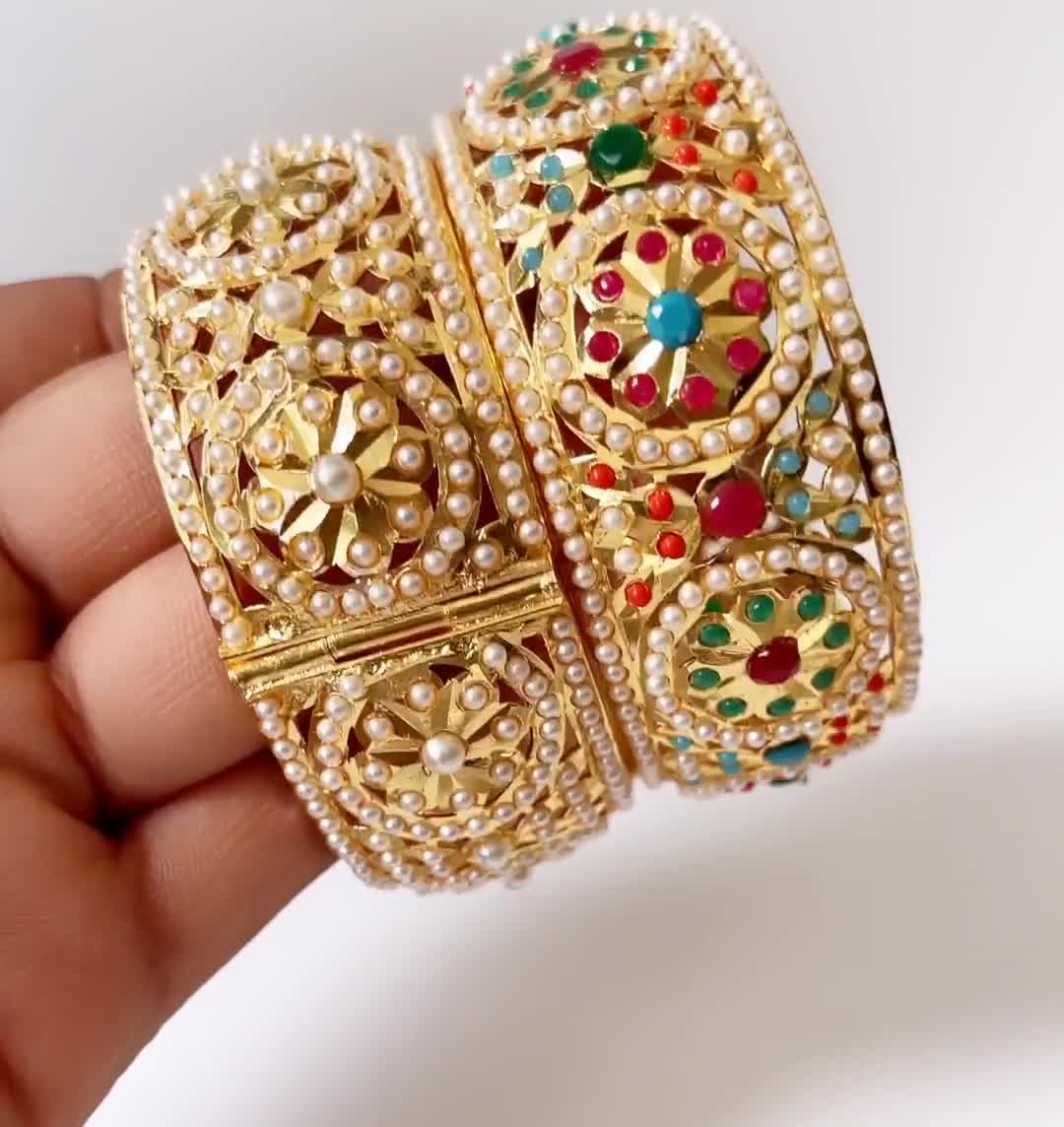 kundan jadau bangles