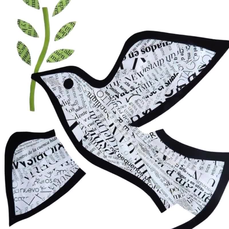 Peace Line Print Gift Line Art Dove of Peace Print Minimalist Wall Decor Bird Art from Unique Collage Wall Art