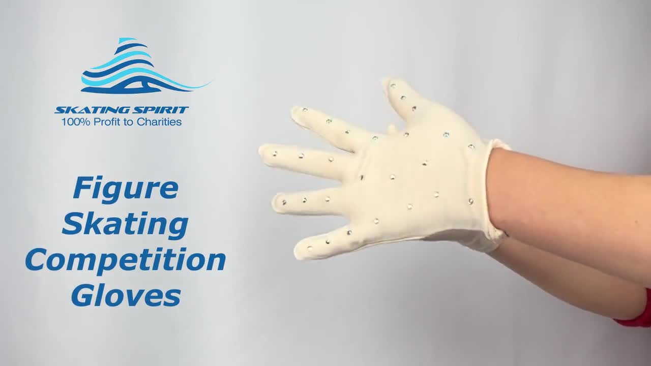 Mädchen Frauen Fünf Finger Handschuhe für Eiskunstlauf Performance Partys 