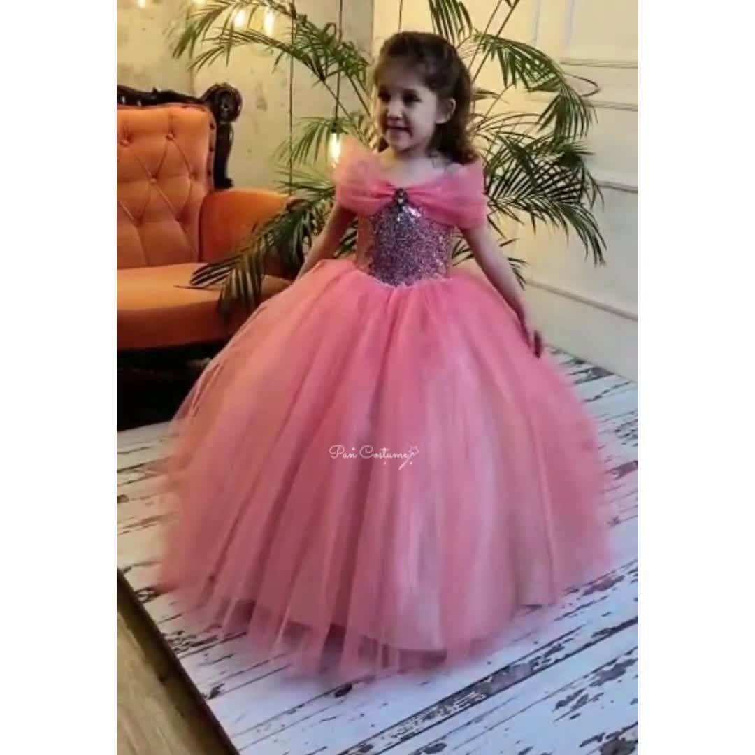 Disfraz de princesa rosa para niños pequeños vestido de tul - Etsy España