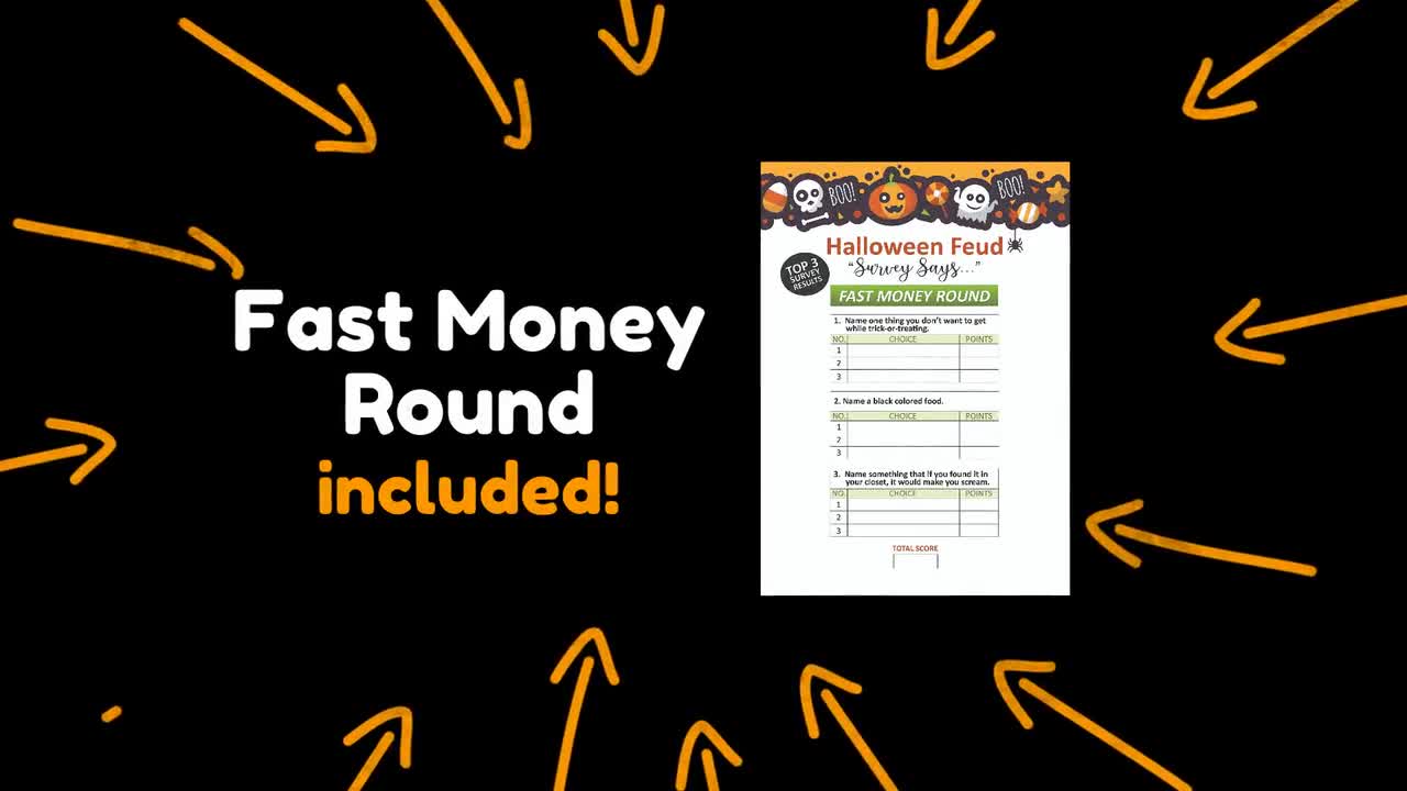 Halloween Family Feud Halloween Game Printable Halloween - Etsy