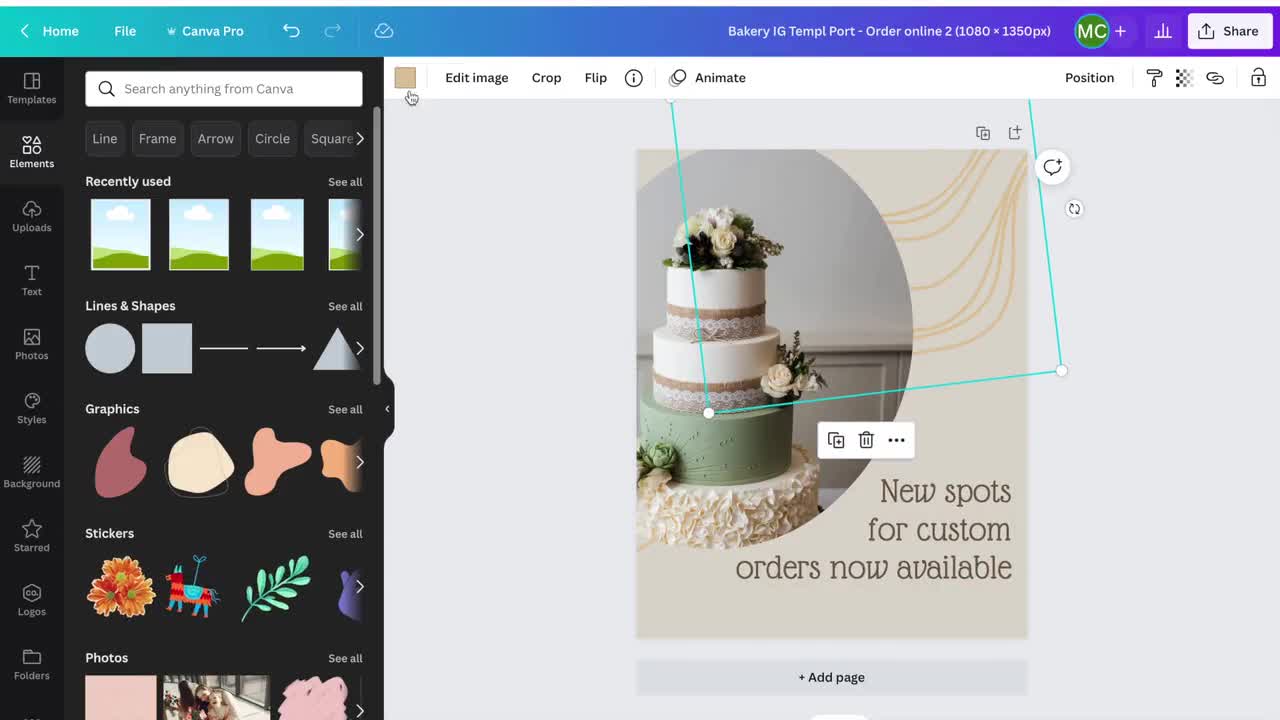 40 Bakery Instagram Post Canva Template Portrait Canva - Etsy