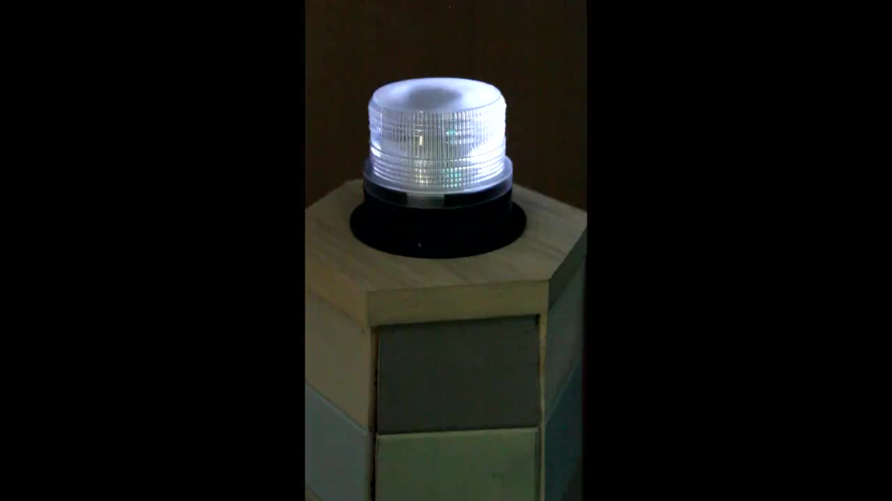 LED Dusk to Dawn with Remote Solar Panel Solar Revolving Beacon Lighthouse Kit 