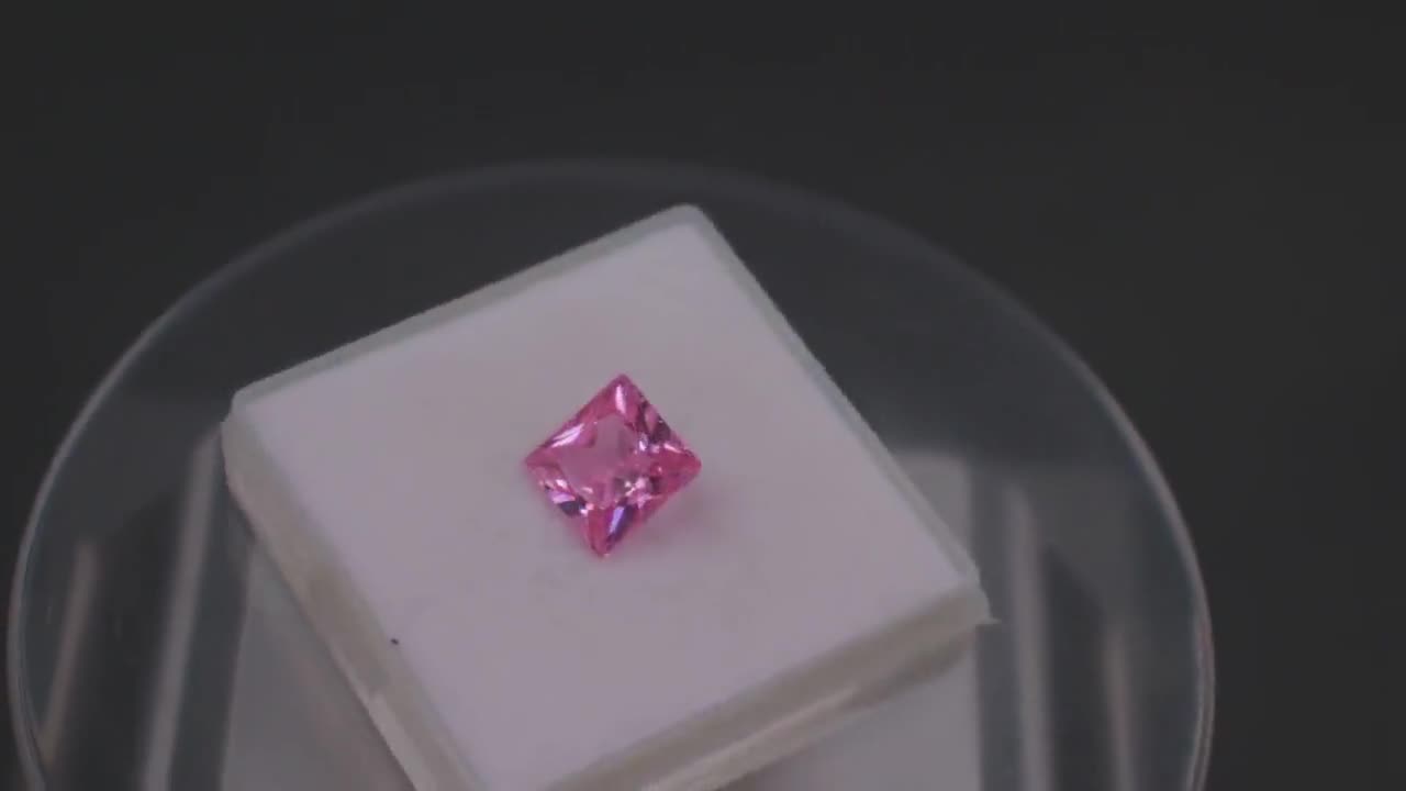 Festive Discount ! 7.60 Ct Certified Natural Princess Cut Pink Ceylon Sapphire Loose Gemstone For Ring & Pendant JI487