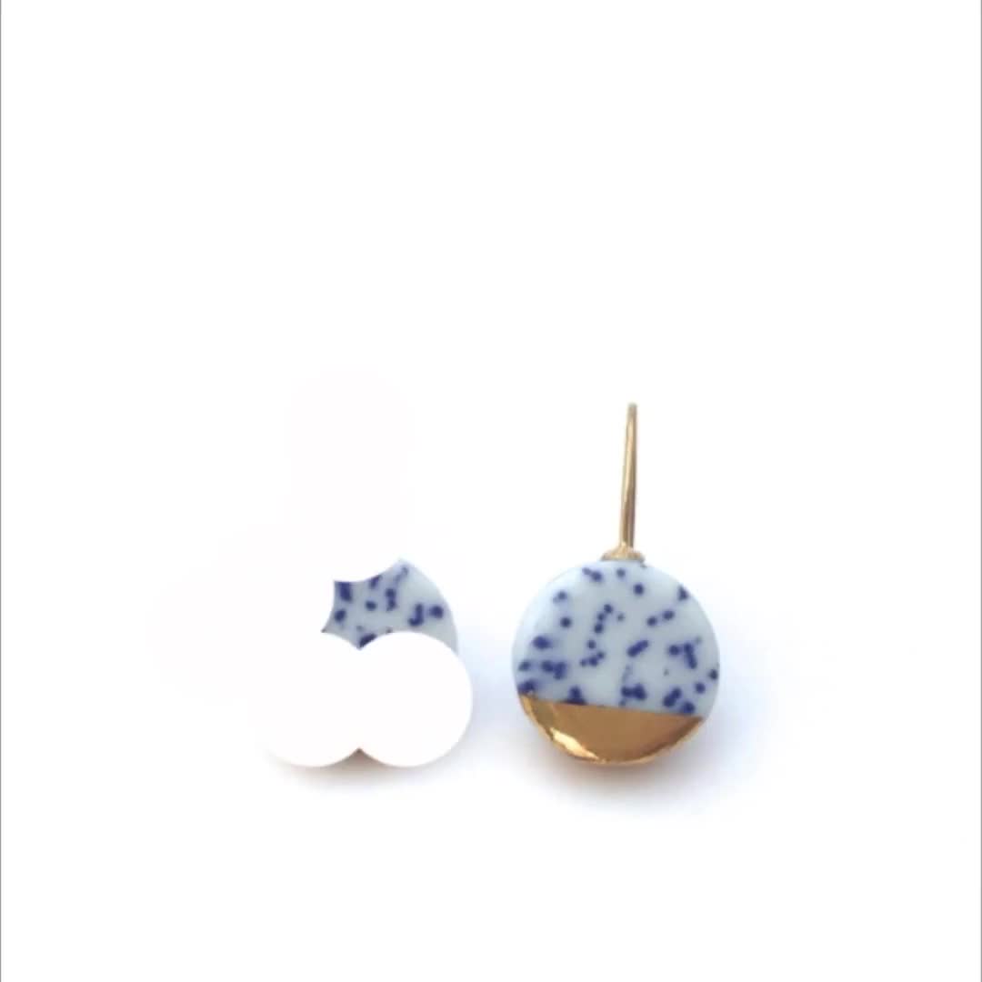 Blue and White Ceramic Necklace Porcelain Jewelry 18th - Etsy ...