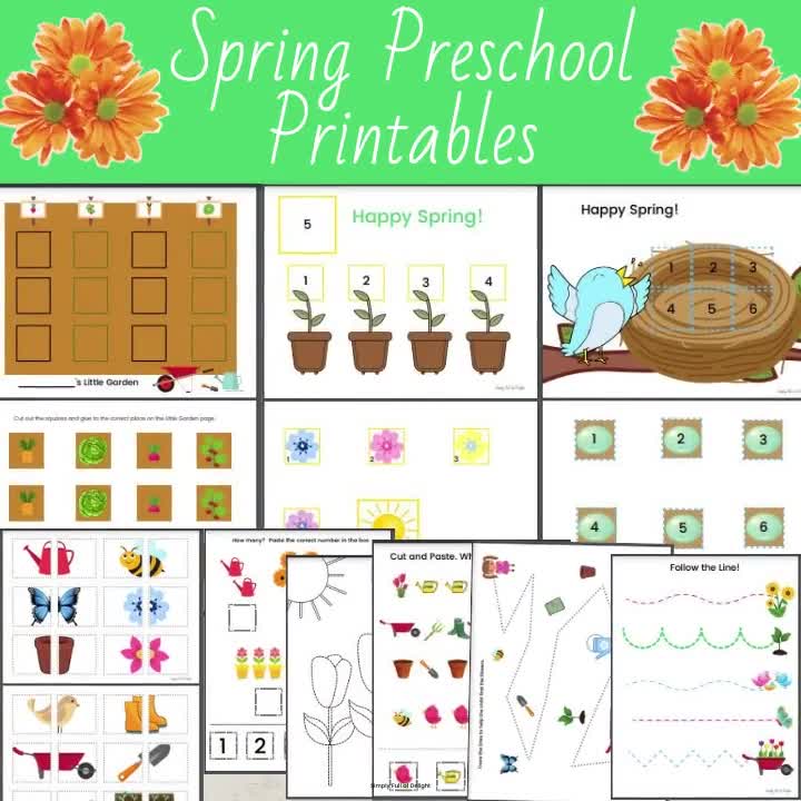 spring preschool activities spring preschool printable etsy