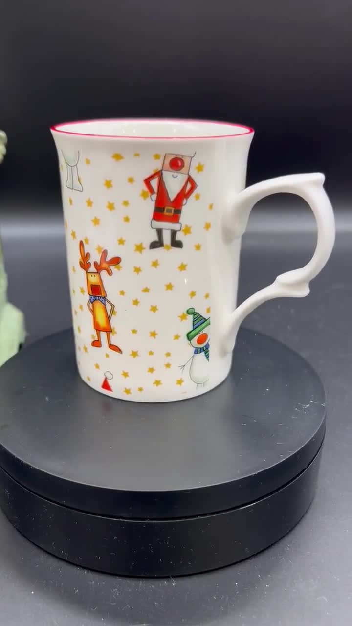 So Cute Vintage Rose of England Christmas Mug Kitsch Kitschy Such