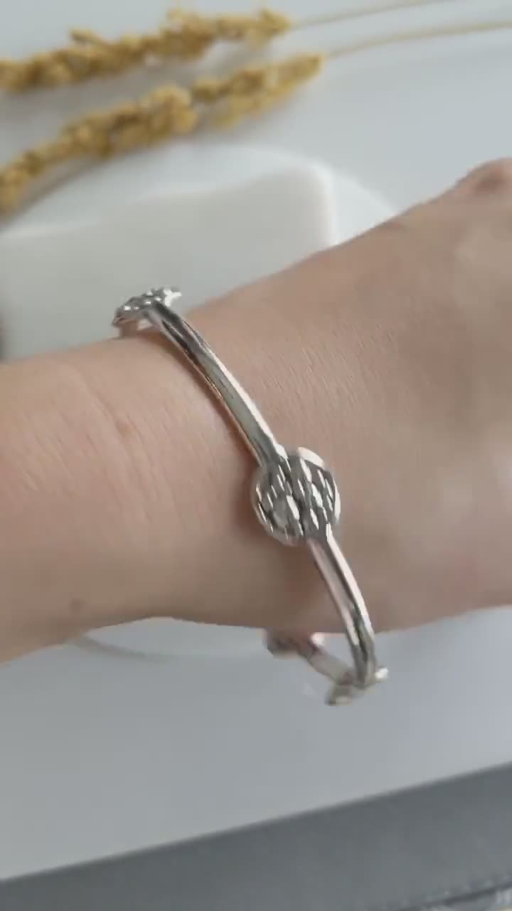 Solid silver bangle, Seed Pod jewellery, silver anniversary gift, size  large bangle bracelet, Canadian jewellery designer Melissa Pedersen