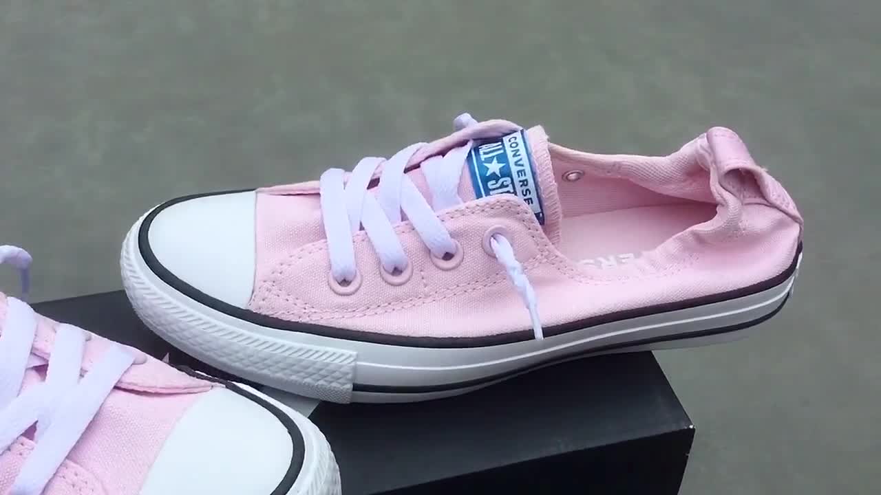 Baby Pink Converse Shoreline Slip on 