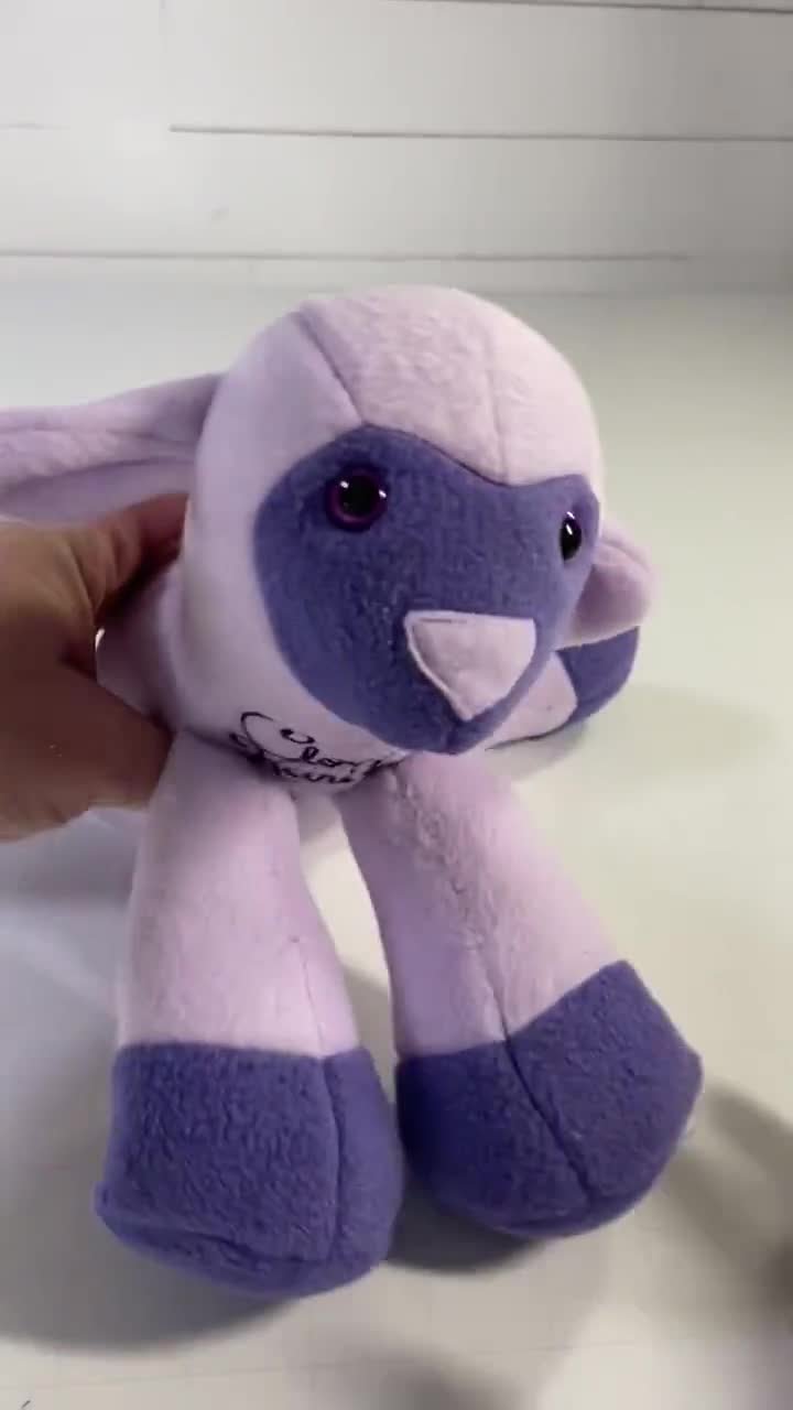 purple lamb stuffed animal