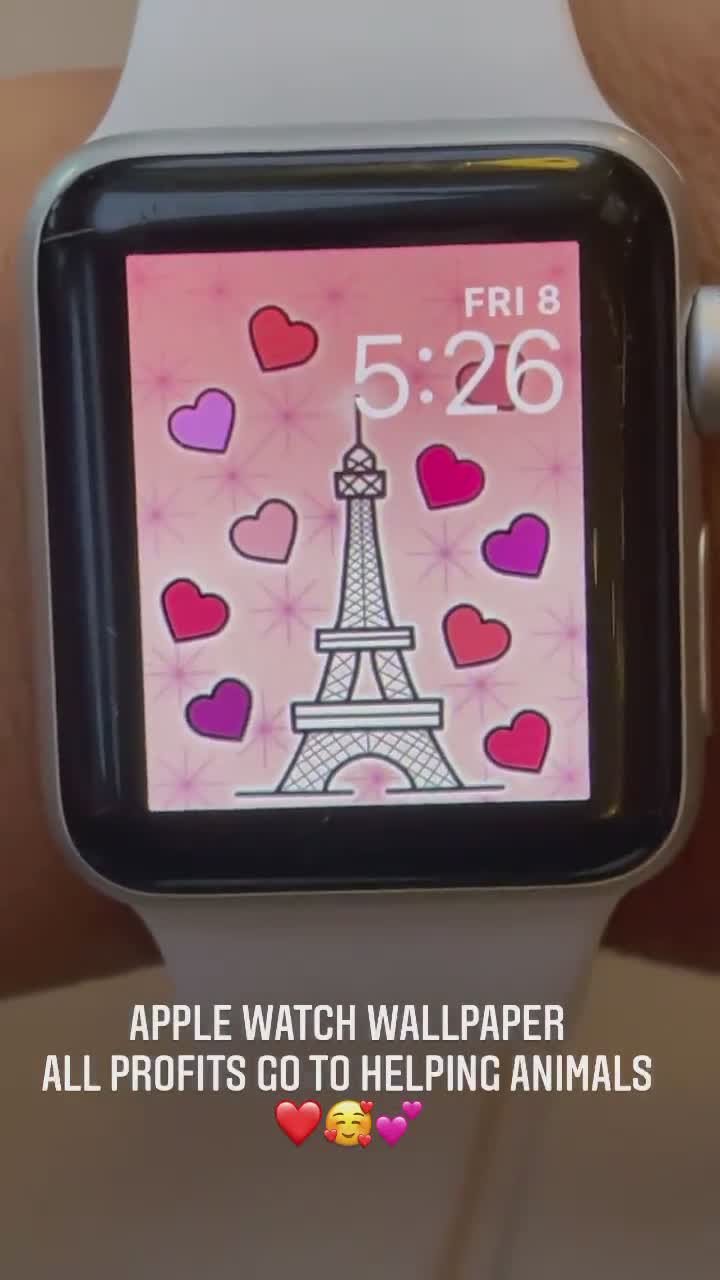 Apple Watch Wallpaper Apple Watch Face Eiffel Tower Etsy Canada