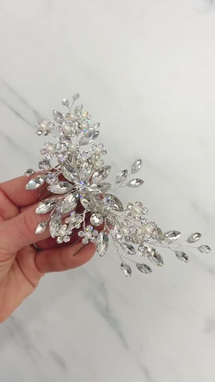 handmade vintage hair jewelry unique & stylist hair accessories boutique for women flowers rhinestones diamond hair clips ornaments