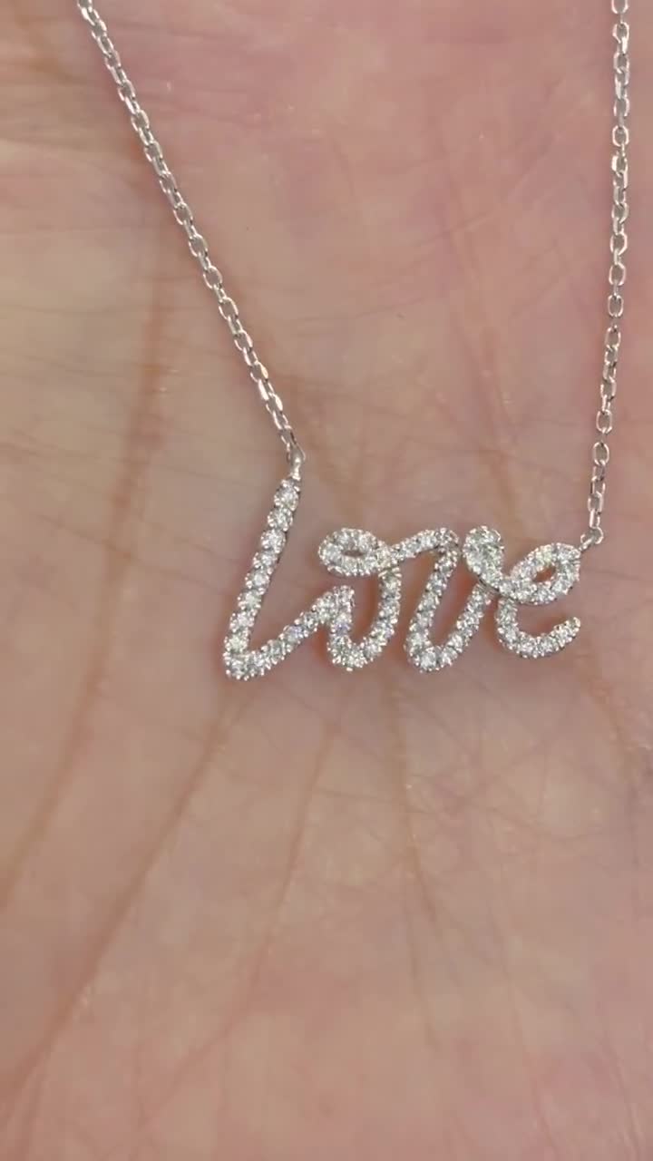 Diamond Love Necklace 14K Rose Gold 
