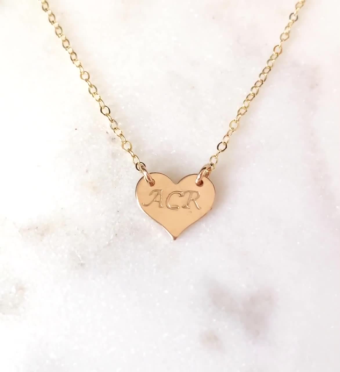 Little Lovers Heart Letter Personalised Monogram Necklace