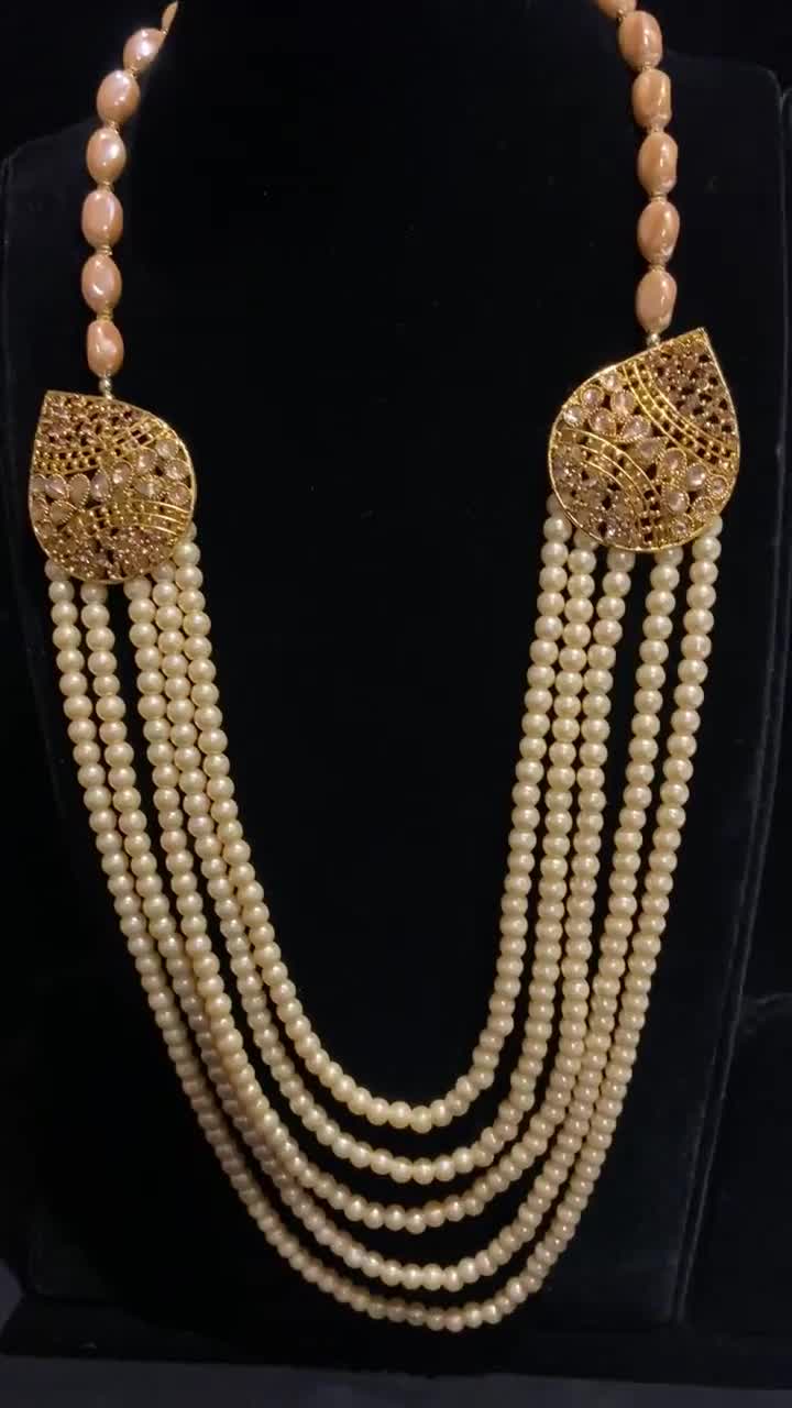 pearl necklace for sherwani