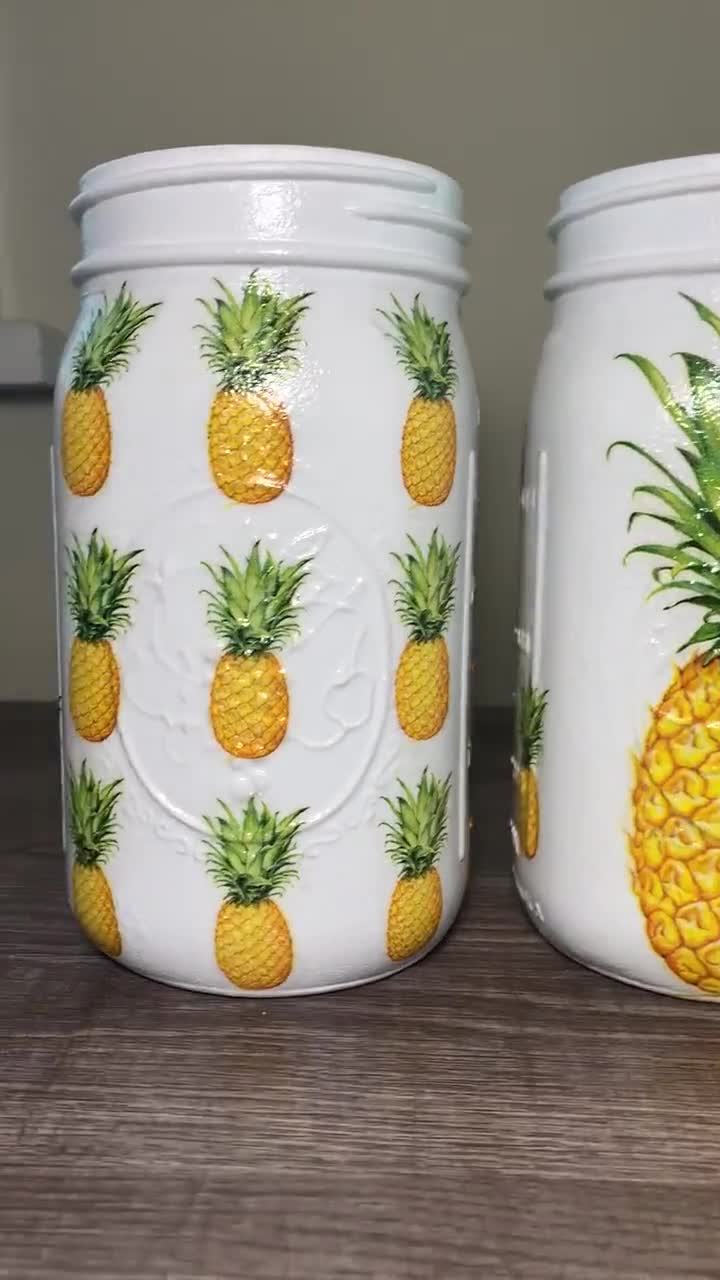 Decorative Minimalist Pineapple Jar 12 Silver Topped Pineapple Jar Kitchen Storage Jar Family Gift Home Décor Gift ideas