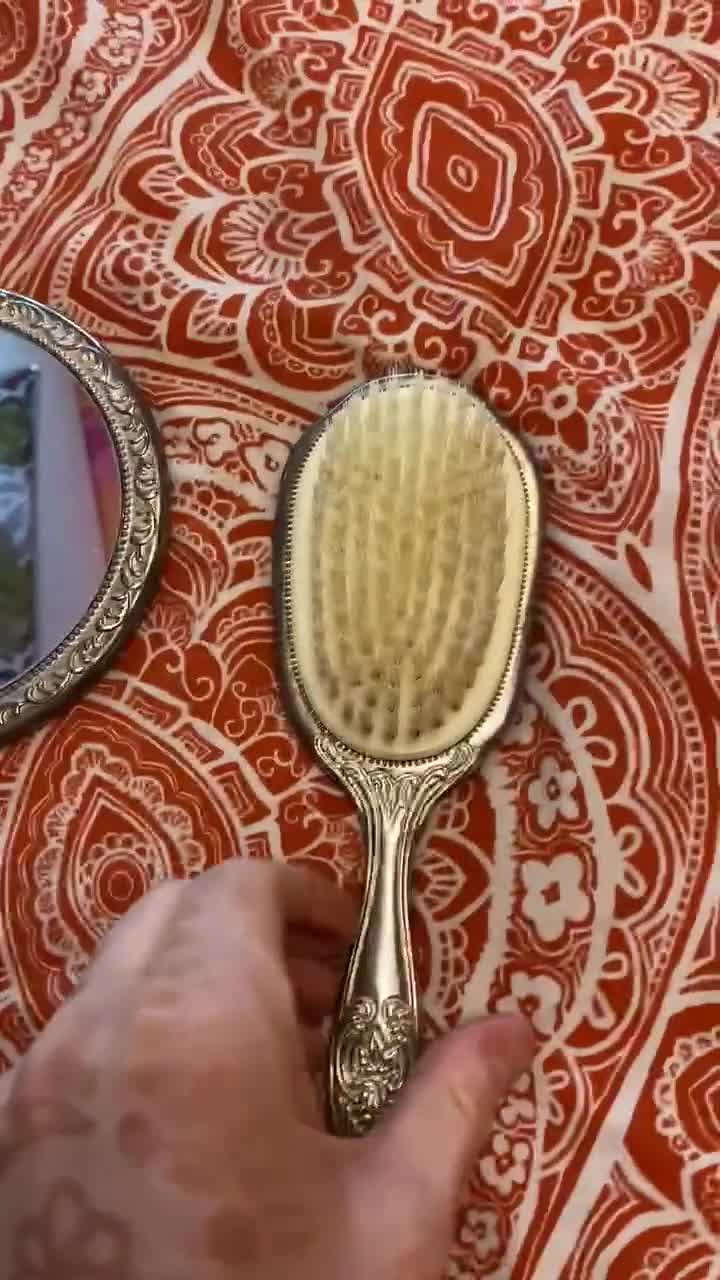 hand mirror Victorian Vanity Set Brush early 1900’s silver beautiful set
