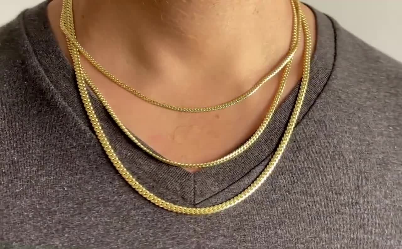 14K Solid Yellow Gold Miami Cuban Link 