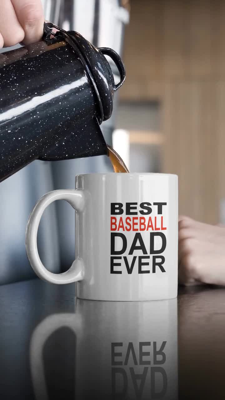 Baseball Dad  Baseball  Dad  Mug  White Ceramic Mug  11oz Mug  Ink Infused Color Of Your Choice