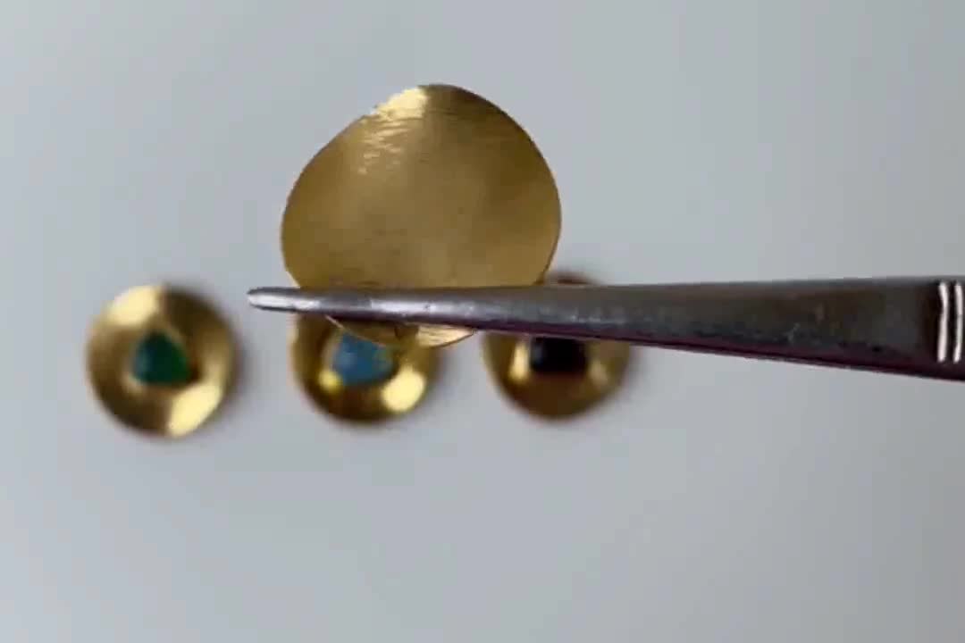 50600 GemMartUSA DIY Gemstone Trillion Gold Plated Connector Pendant Jewelry Making Supply 8mm