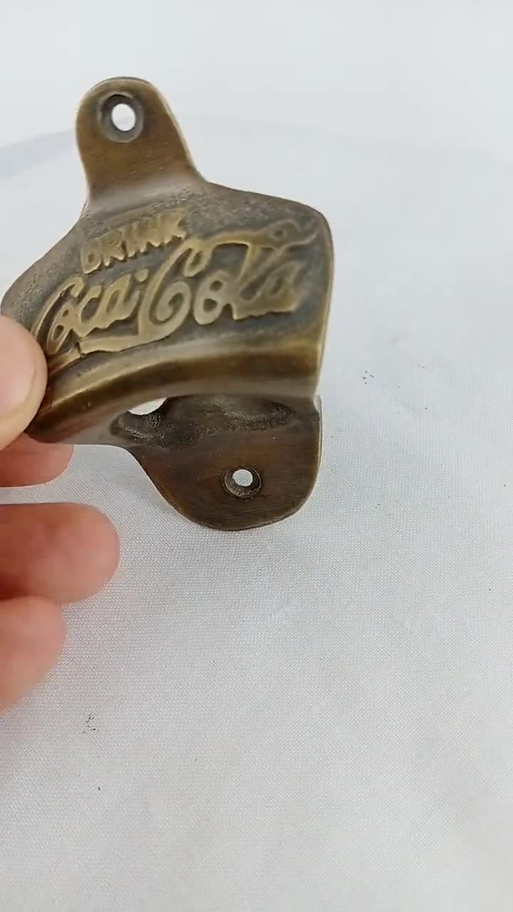 Coca Cola Bottle Opener Vintage Style Solid Metal Patina Soda f/ 
