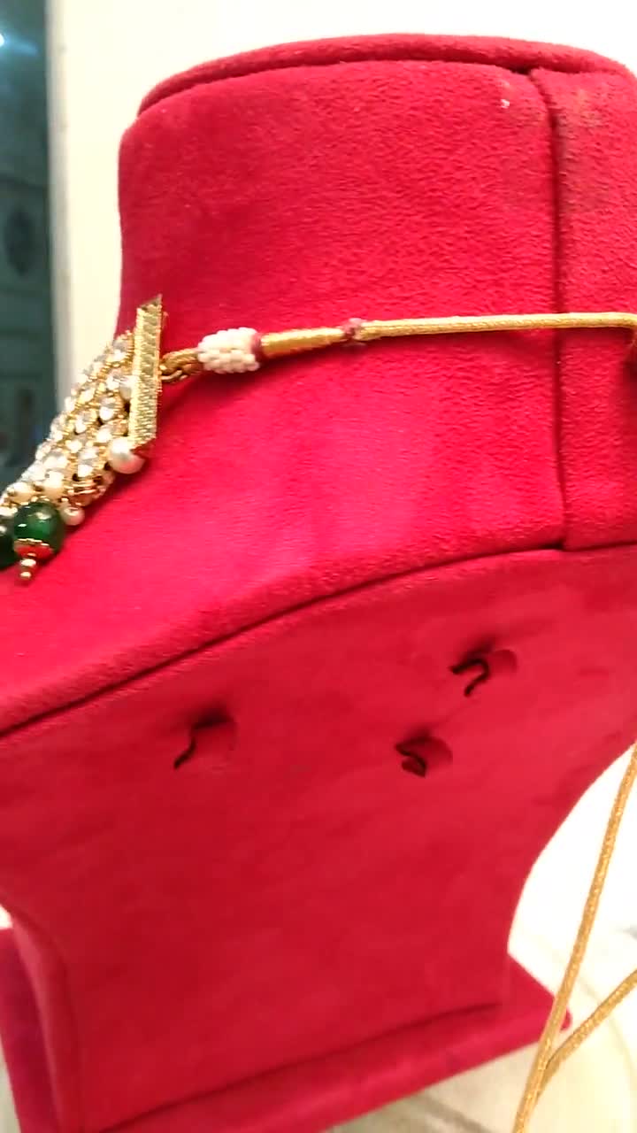 Indische Bollywood Mode Hochzeit Gold überzogene Halskette Set Brautschmuck B108