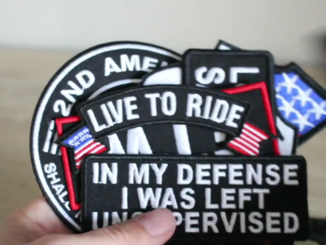 FTW Live to Ride #1 Flag Skull Pow Mia Harley Club Motorcycle Patches 15pc Set