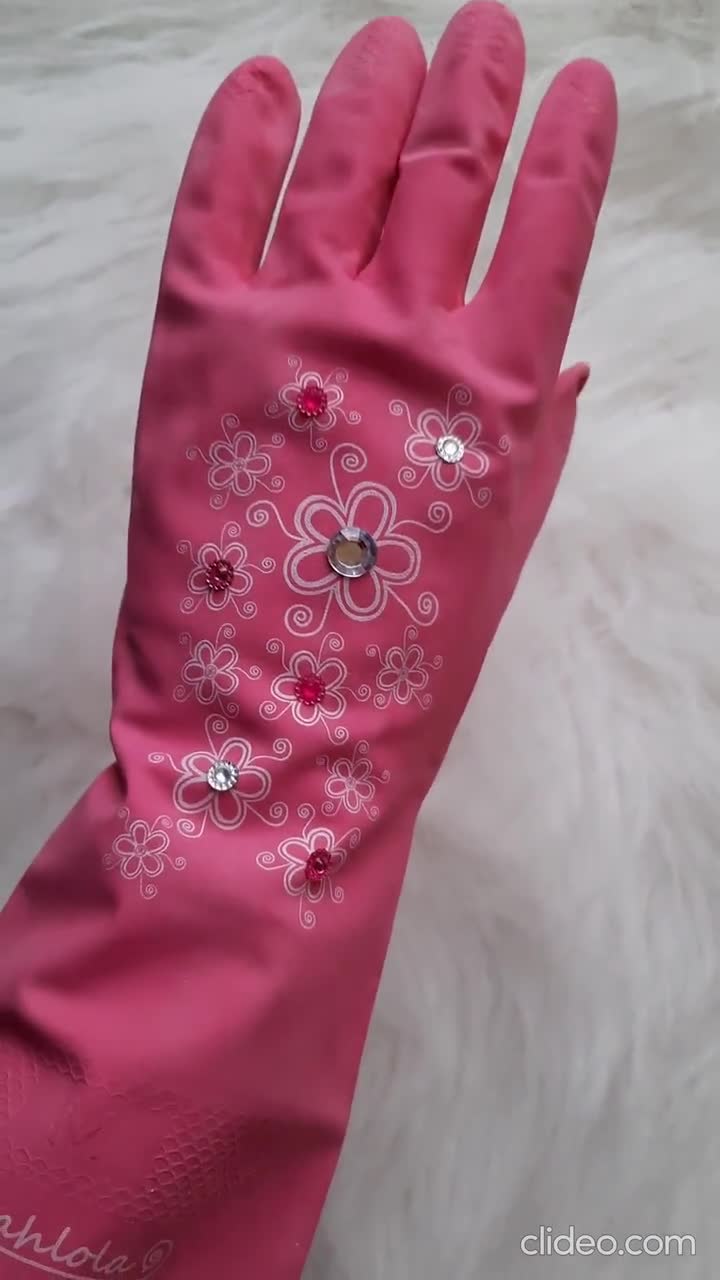 personalised marigold gloves