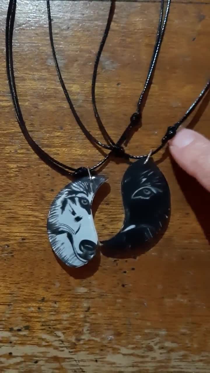 wolf best friend necklace